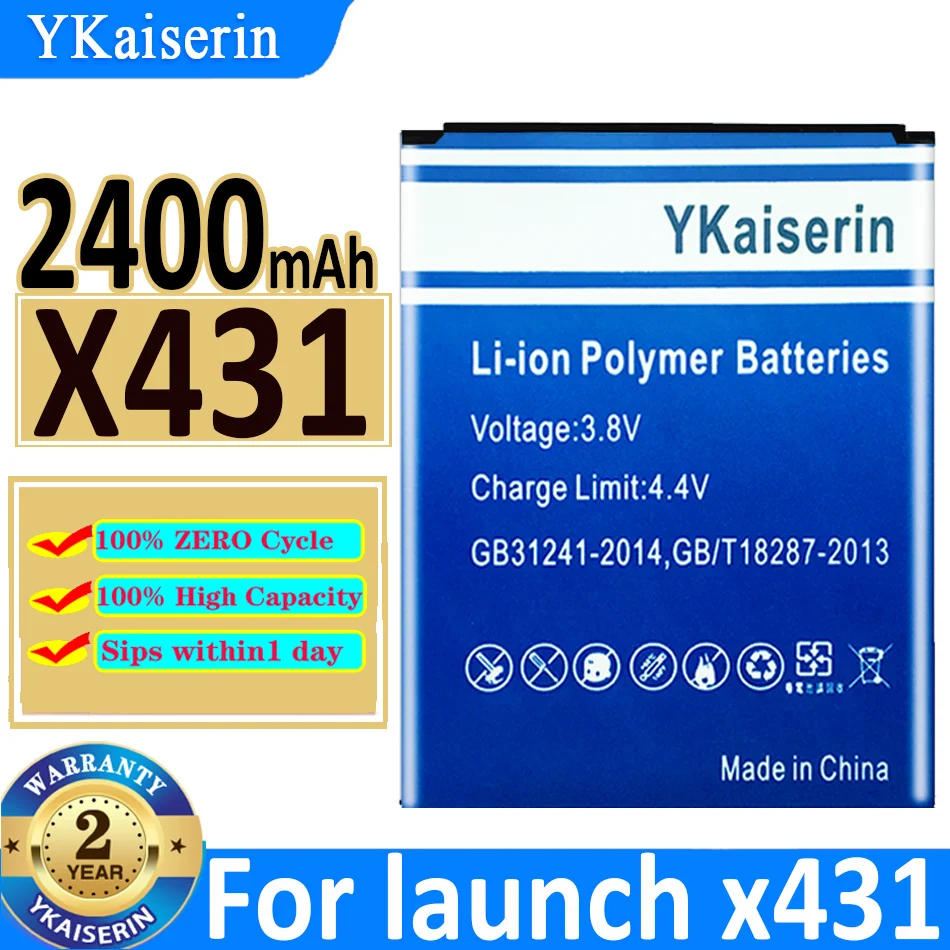 

2400mAh YKaiserin Battery For Launch X431 Replacement Bateria + Track Code