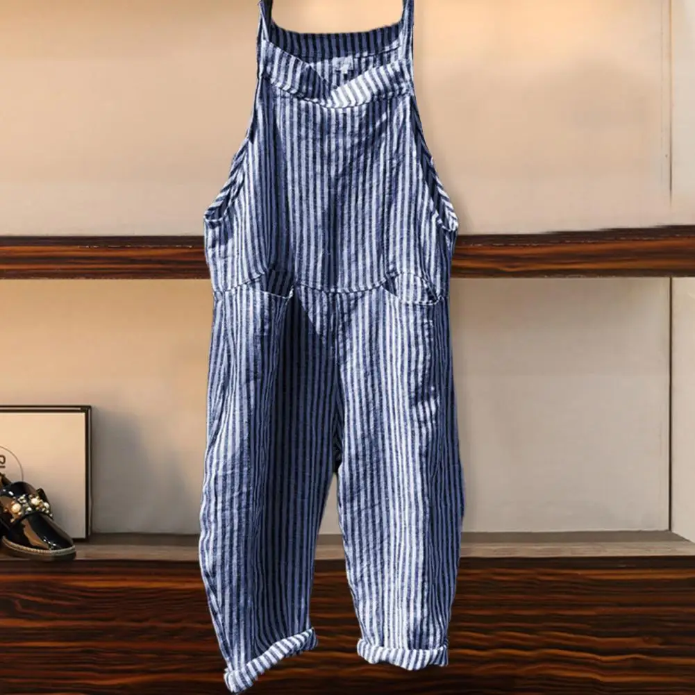 

Popular Bib Overalls Skin-touching Party Jumpsuit Mid-Rise Sleeveless Suspender Loose Long Bib Overalls Comfortable