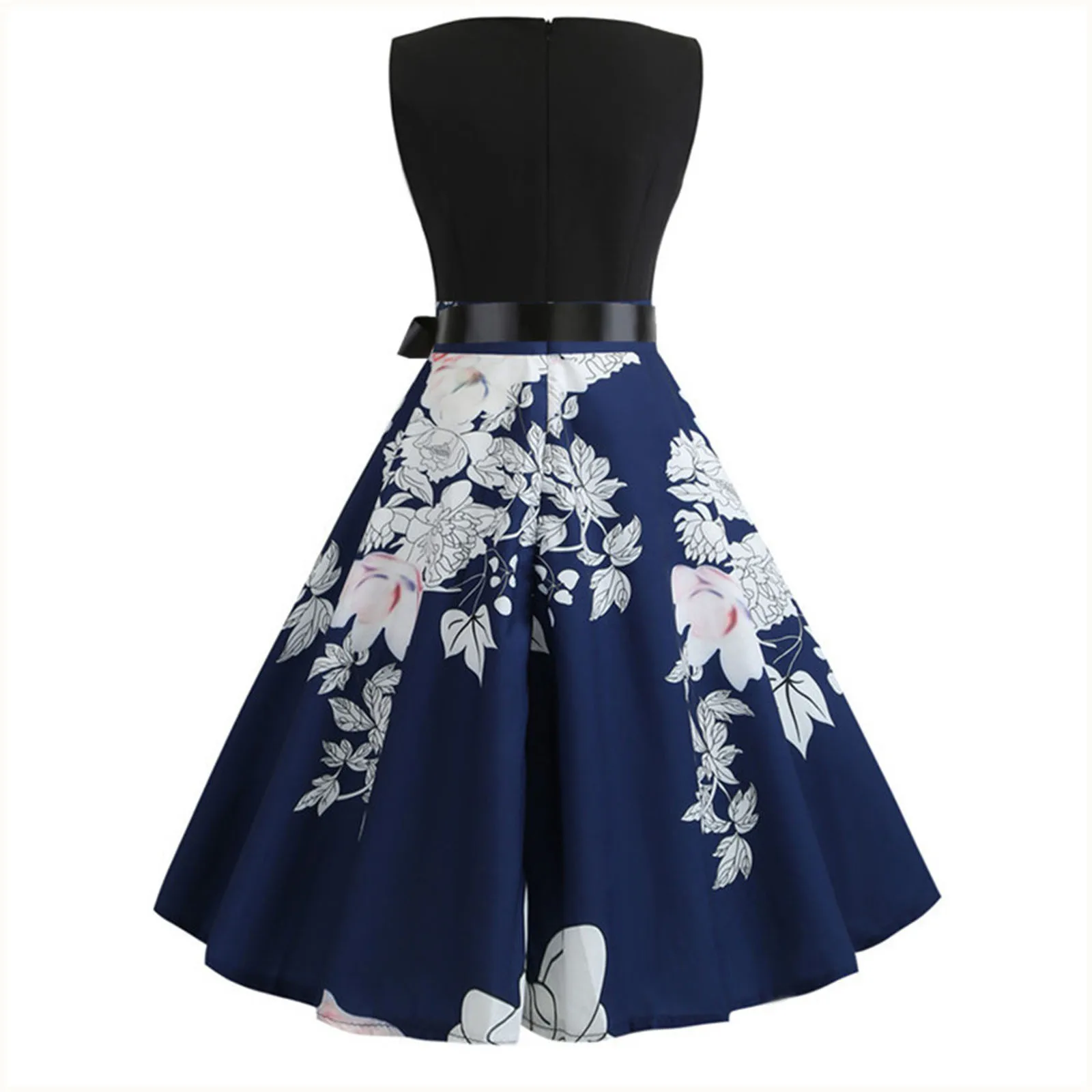 

50s Dress Women Sleeveless Vintage Cocktail Halter Dress 1950s Rockabilly Party Dress Women's Dresses
