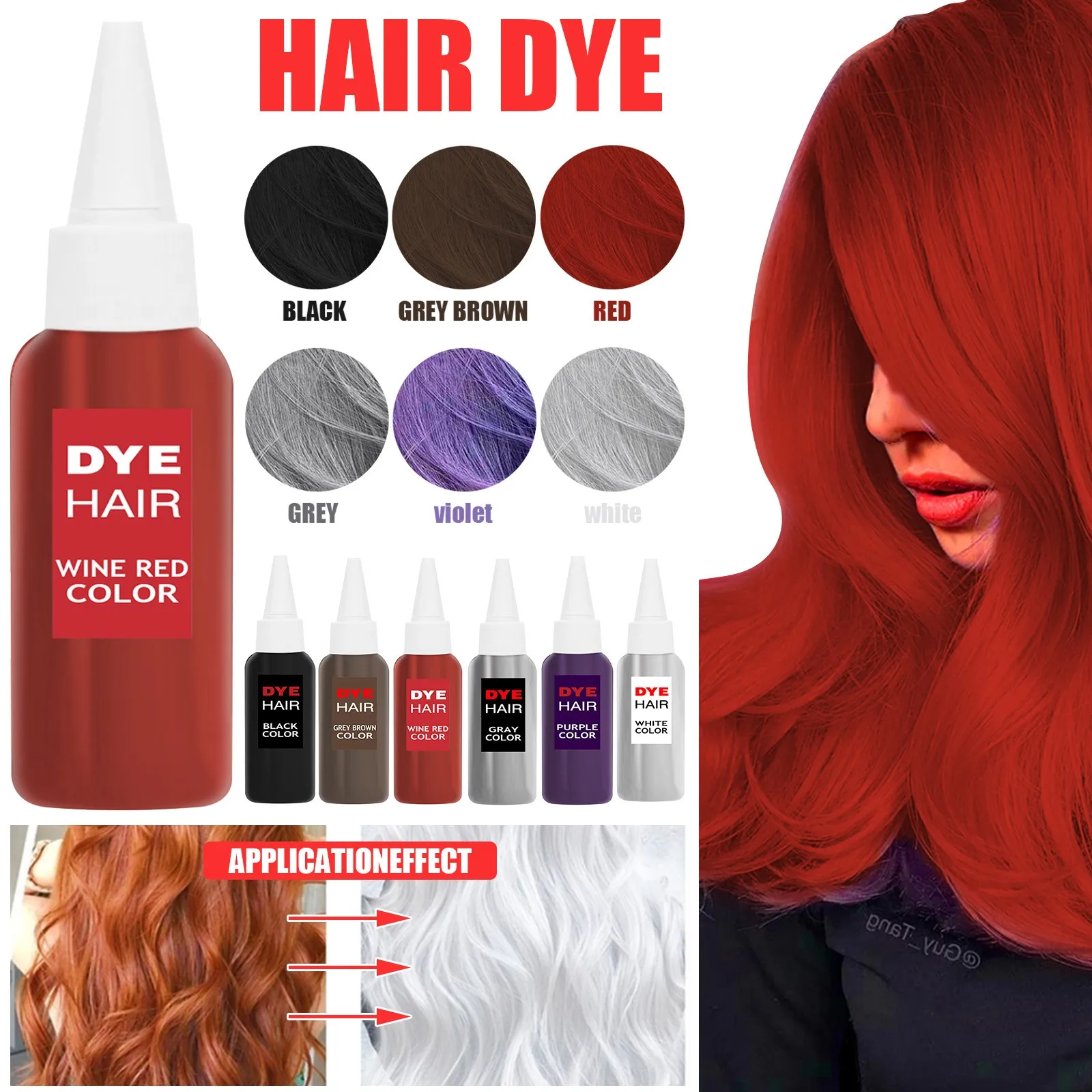 Nature Permanent Hair Dye Cream Girls Beauty Hair Shampoo