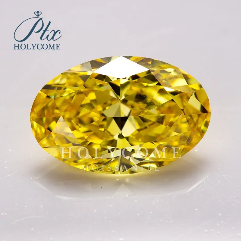 

HOT sale YELLOW color GOLDEN VVS1 clarity OVAL cut loose moissanite gemstone 모이사나이트 Камни احجار كريمة piedras preciosas sueltas
