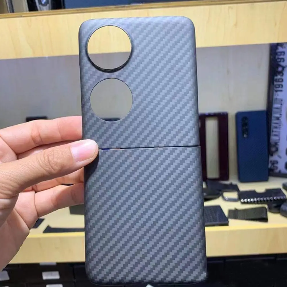 

Чехол для Huawei P50, роскошный чехол из углеродного волокна и кожи, пластиковый противоударный чехол для P50, Карманный чехол, защитная задняя кр...