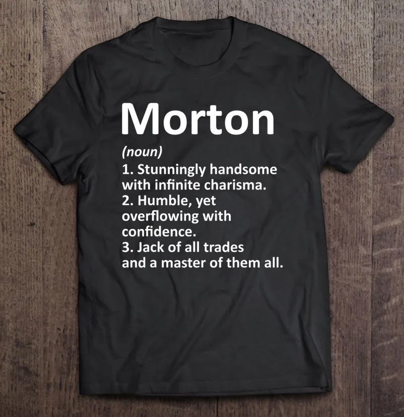 

Забавный подарок на день рождения с именем Morton, футболки для пар, винтажная аниме одежда, футболка большого размера