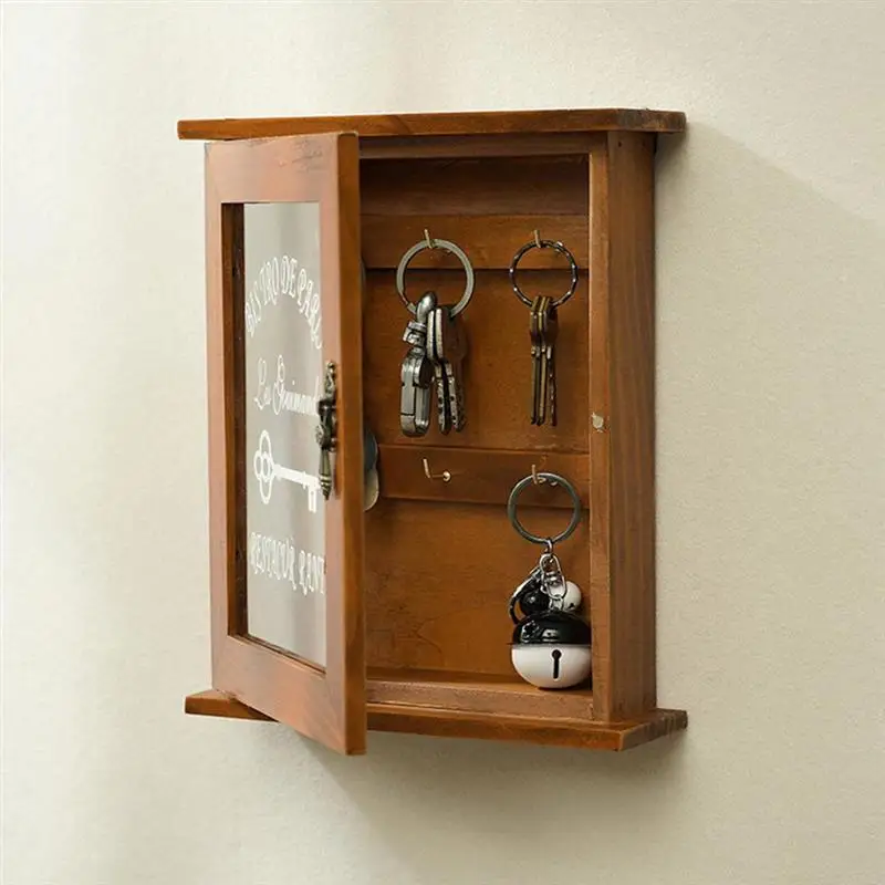 

1Pc Wooden Storage Box Key Storage Case Decorative Storage Case for Entry