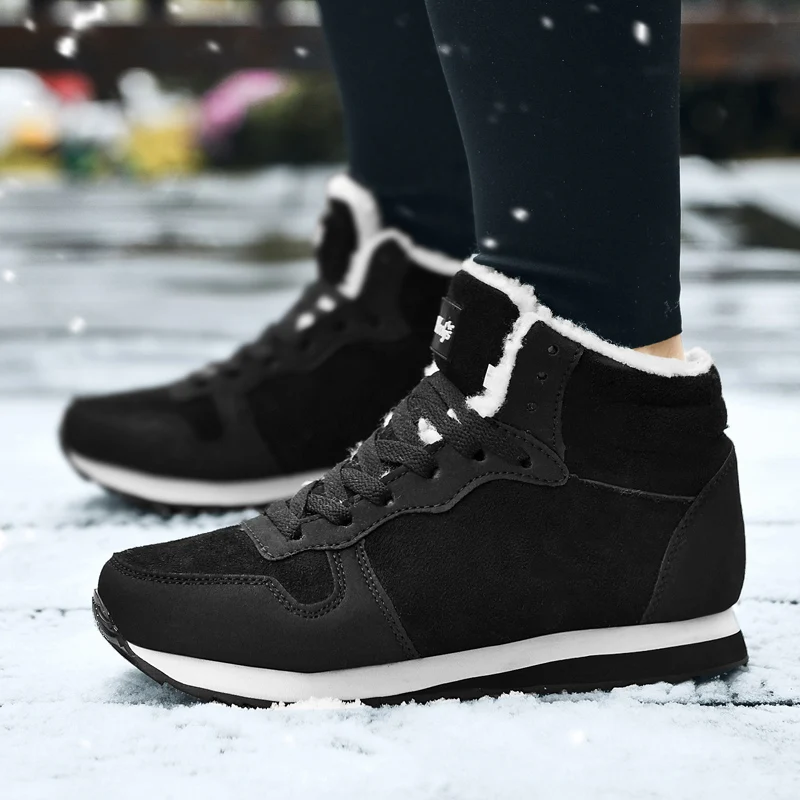 High Quality Women Men Boots Winter Waterproof Snow Boots Women Plush Warm Ankle Boots Anti-slip Men Shoes Fashion Couple Shoes