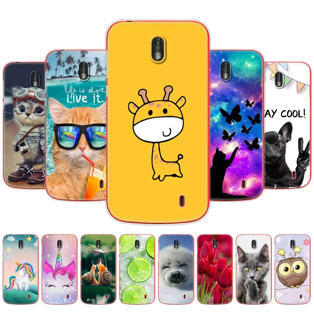 

Phone Case For Nokia 1 Plus Case Cover Cute Cartoon Silicone Soft Back Cover Nokia 1 For Nokia1 Plus Case Bag bumper coque capa