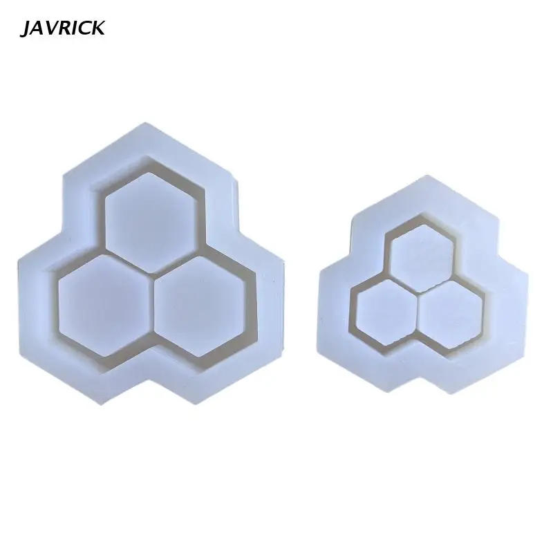 

Shiny Glossy Silicone Decor Molds Honeycomb Ornament Keychain Mold DIY Pendant
