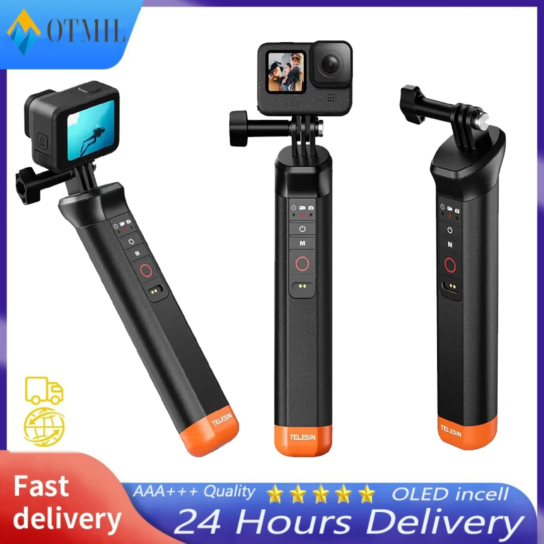 TELESIN плавучесть-бар палка для селфи водонепроницаемая с ремешком на руку