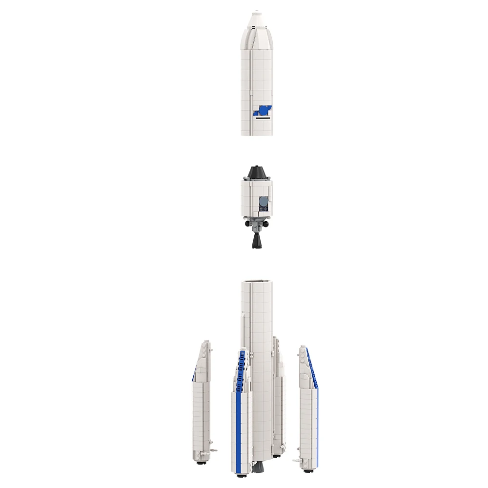 MOC Space Arianespace Arianeal 6 (1:110 Сатурн V Масштаб) Ракета Строительные блоки Набор