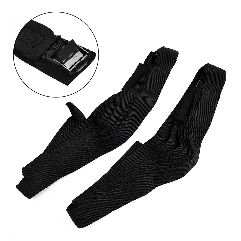 

Bicycle Straps Kayak Cam Lashing Luggage Polyester Webbing Rack Tie 300cm X 2.5cm Black Buckle Car Roof 1 Pair 9.8 Ft