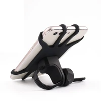 1pc universal car bike motorcycle mobile phone stand holder silicone non slip buckle pull phone mount handlebar bracket