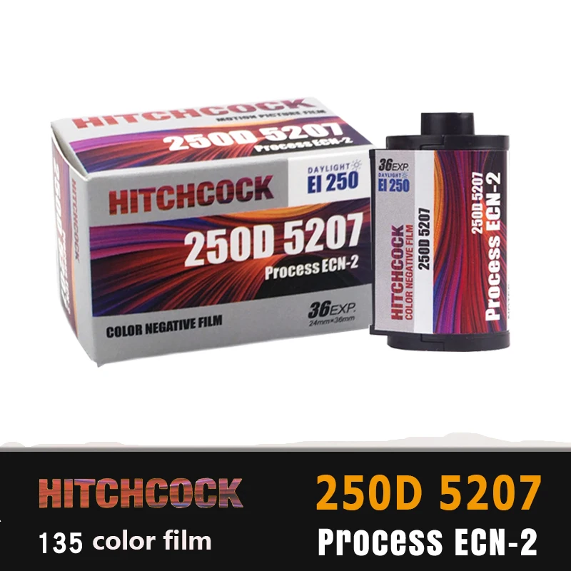 

1/3 рулонов HITCHCOCK 250D 5207 цветная отрицательная пленка 36EXP/рулон обработки ECN-2 Kodak негативная 135 пленка