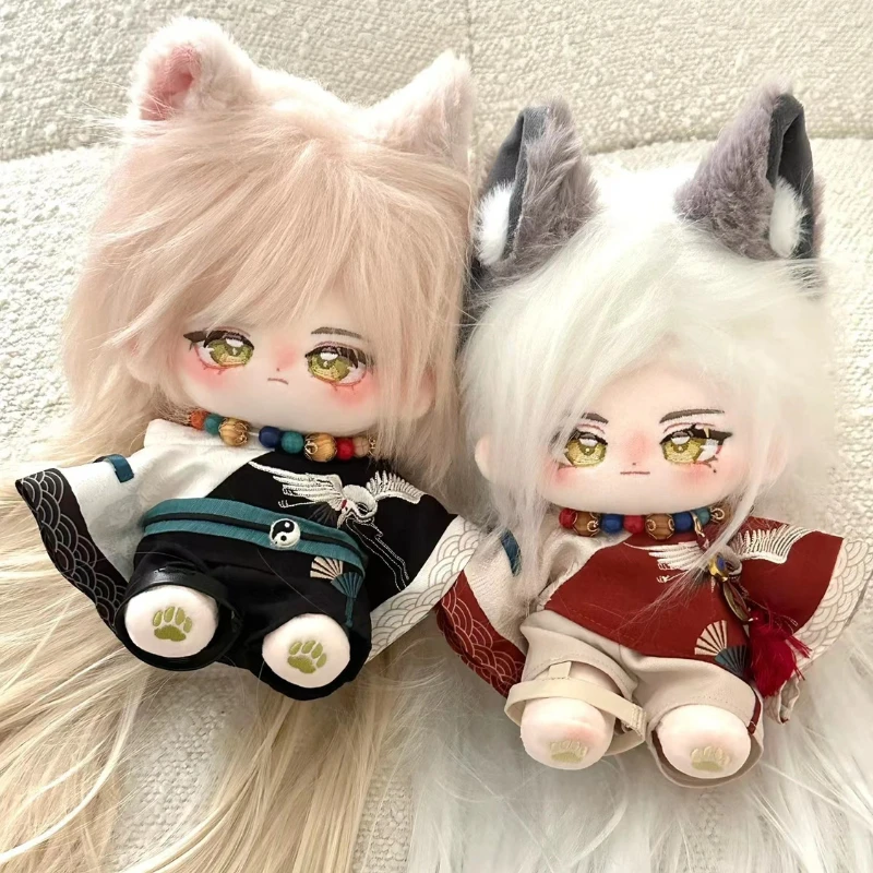 

20cm Game Honkai: Star Rail Luocha Jing Yuan Anime Plush Dolls Cosplay Anime Plushie Stuffed Naked Doll Body Change Suit Figure