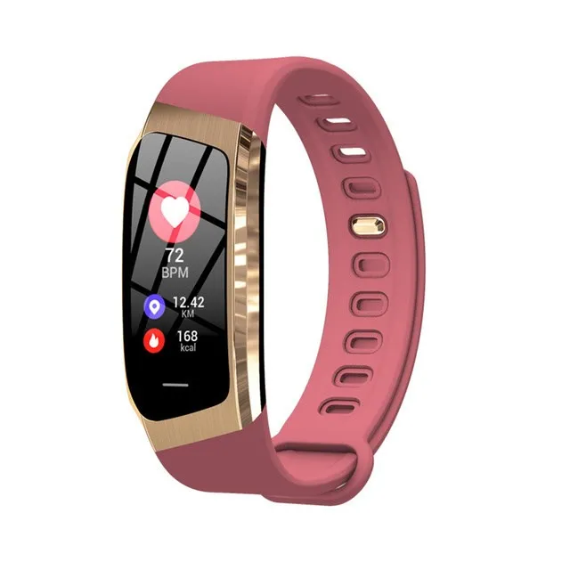 

2023 E18 Smart heart rate and blood pressure bracelet color screen anti-loss incoming call SMS reminder Trajectory of motion Hot