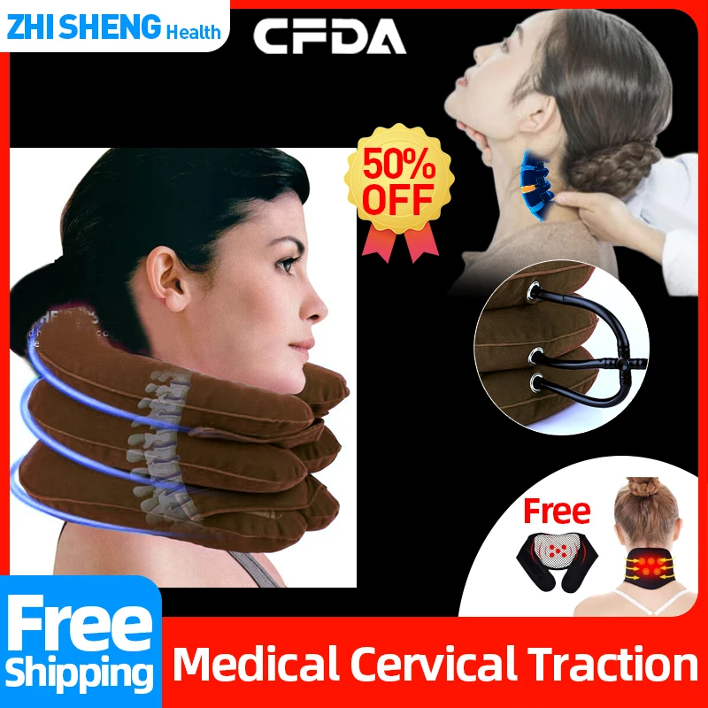 

Neck Stretcher Relaxer Cervical Traction Brace Device Correction Support Pulling Therapy Stretching Tractor Posture Corrector