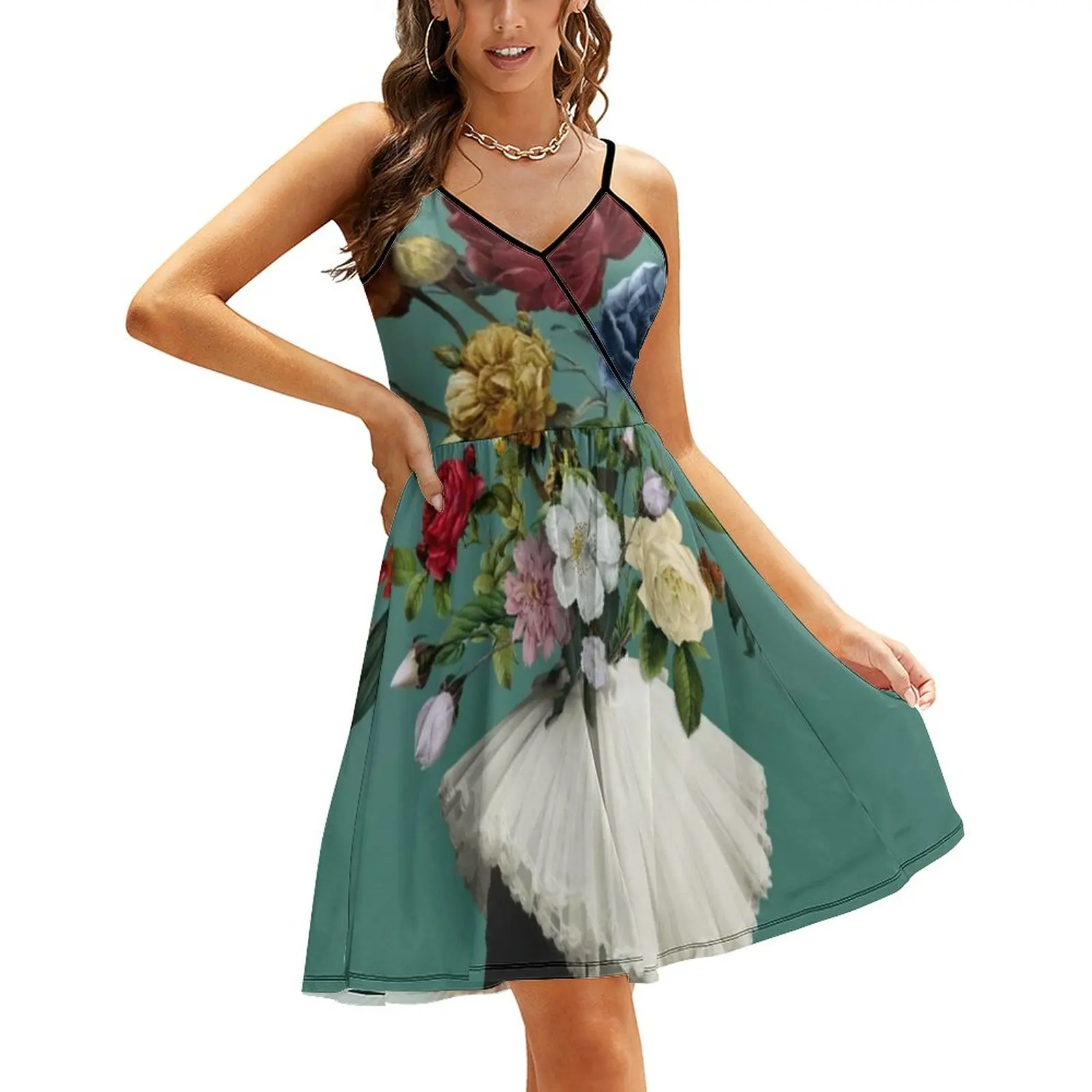 

Женское платье с цветочным принтом, пикантное Повседневное платье с принтом в стиле поп-арт «You Love Me» на тысячу зим, уличная мода