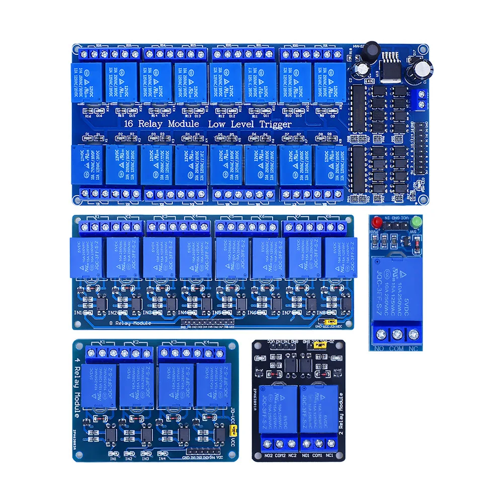 

5V/12V/24V Relay Module Board Shield PIC ARM DSP AVR MCU MSP430 Optocoupler Output 1-16Channel PLC Automation Equipment Control
