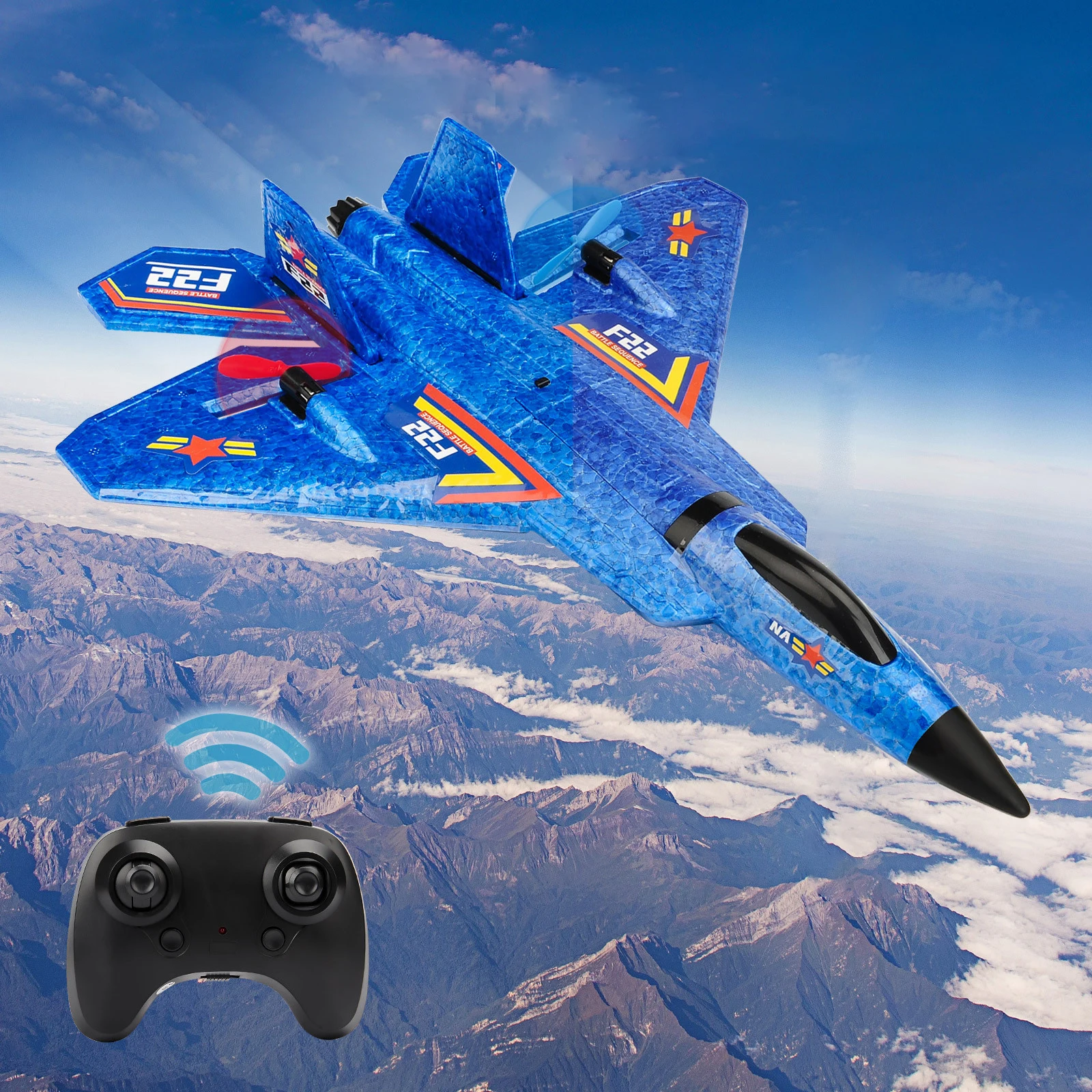 Радиоуправляемый самолет F22 raptor вертолет с дистанционным управлением 2 4G EPP из