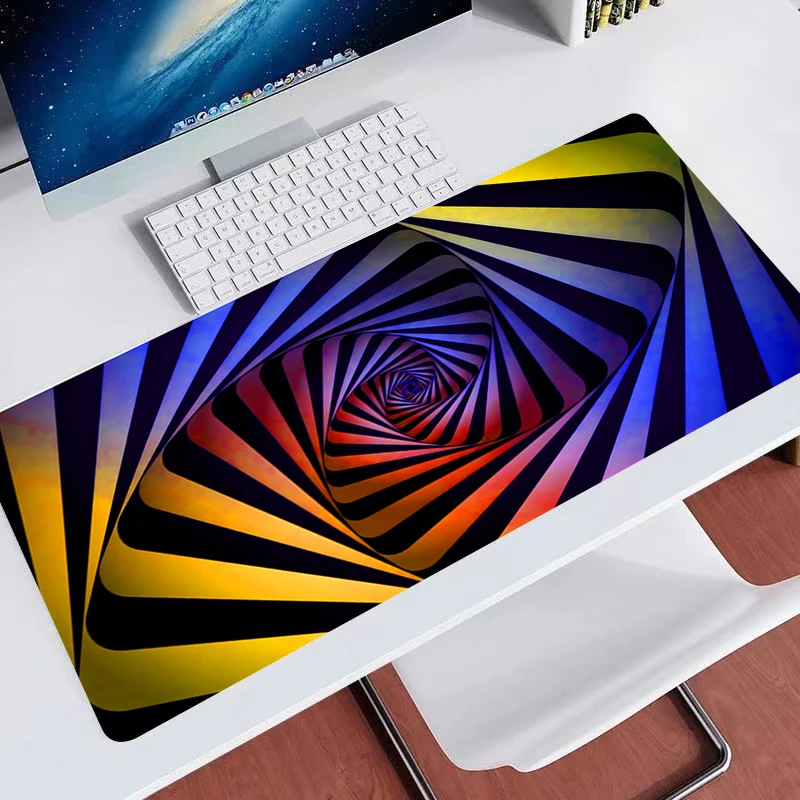 

Геймерский коврик для мыши 900x400, 3D Vortex, аксессуары для ПК, Противоскользящий коврик для компьютерных офисов Xxl, коврик для мыши, большой коври...