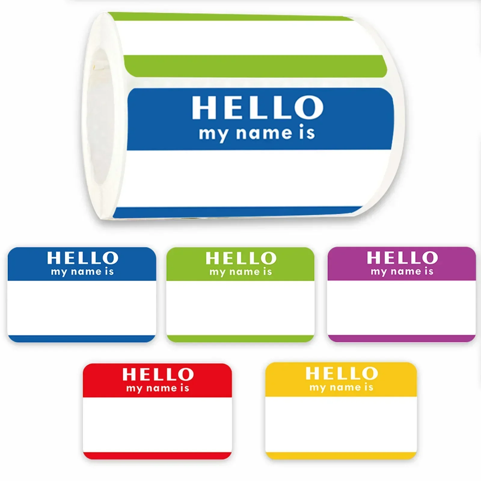 

Именные наклейки Hello My Name Is, 5 цветов