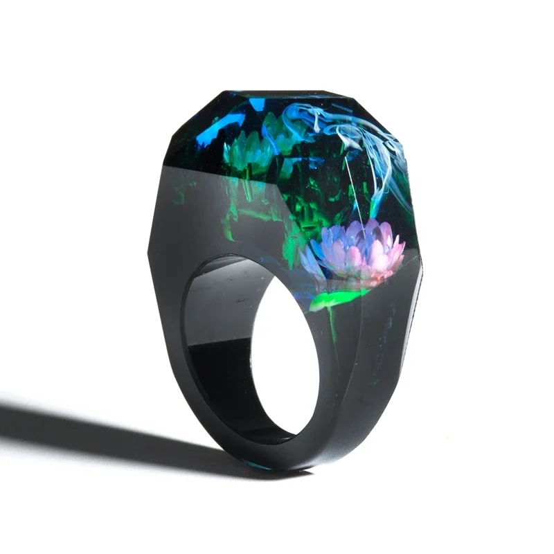 Деревянное кольцо из смолы Souleather для женщин