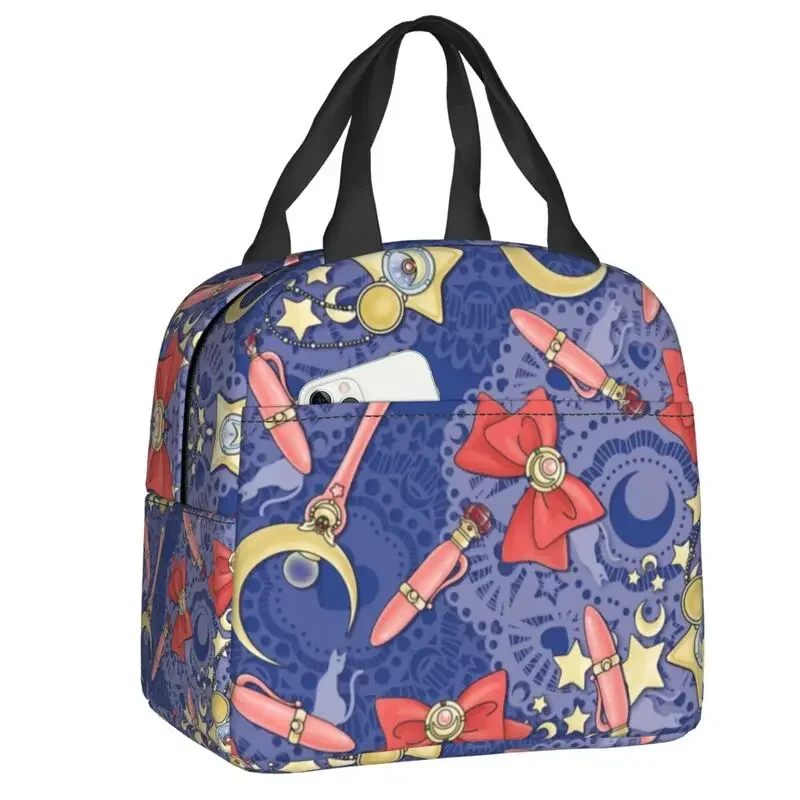 

Sailor Anime Manga Moons Prism Power Scatter Thermal Insulated Lunch Bags Resuable Lunch Container for School Storage Food Box