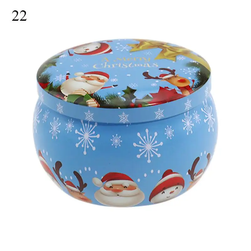 Жестяные банки для свечей рождественский стиль