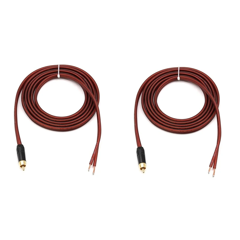 

2Pcs RCA Speaker Cable Bare Wire Speaker Wire To RCA Plug,Replace RCA Plug Connector Adapter To Bare Wire Open Audio