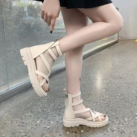 2022 womens soft soled non slip increased gladiator sandals fashion casual flat bottomed beach sandals
