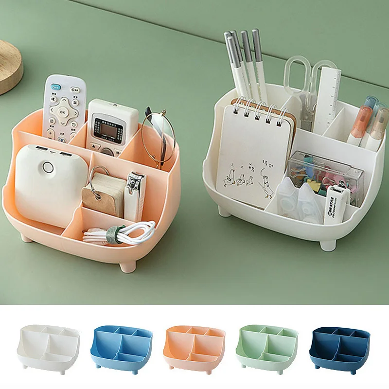 

Desktop Organizer Creative 6 Grid Pencil Stationery Sundries Holder Multifunctional Desk Makeup Storage Stand Box School Office