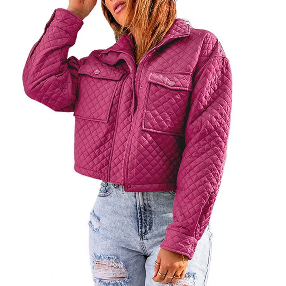 

Winter Coat Zipper Women Jacket Long Sleeves Casual Women Autumn