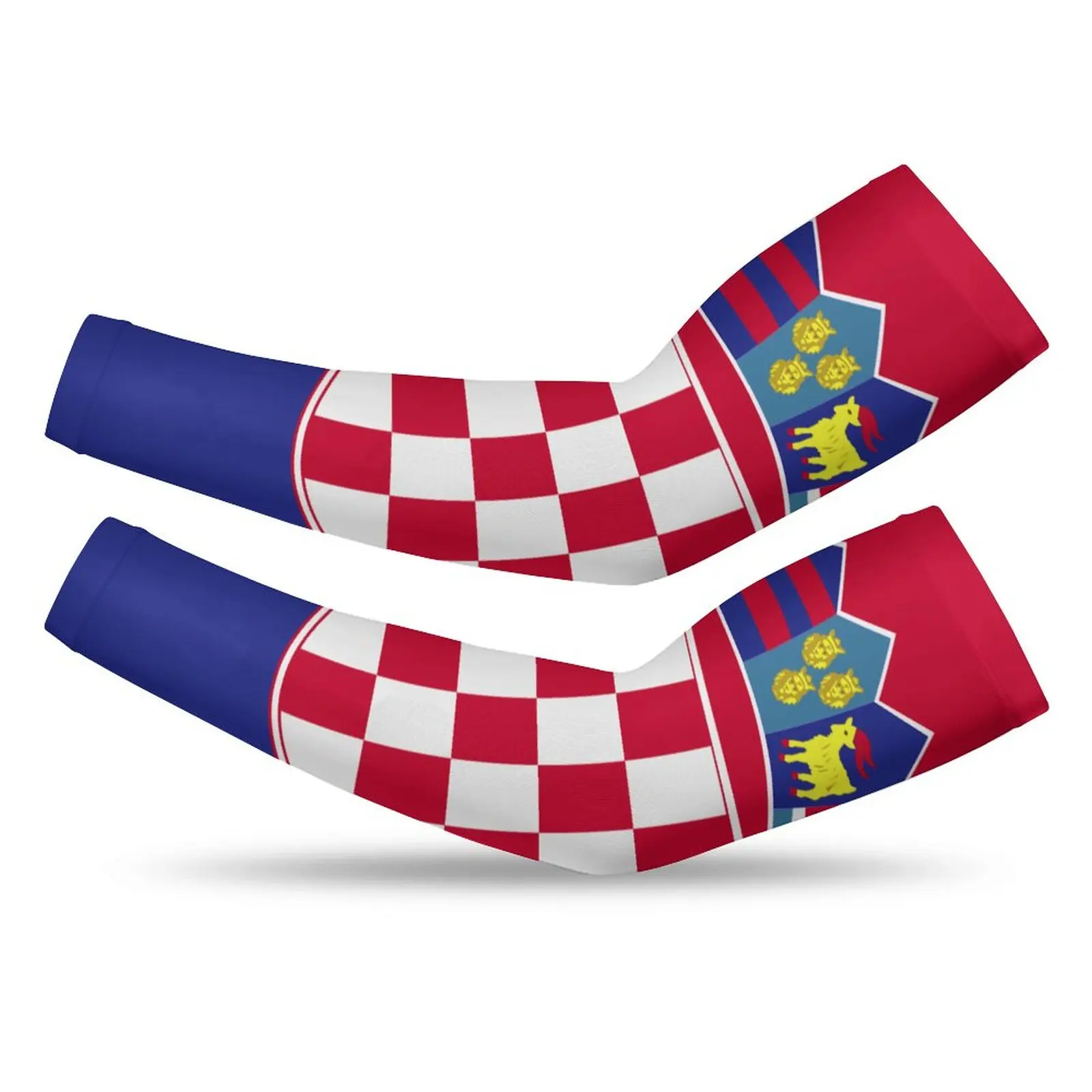 

Croatia Country Flag Sun Protection Arm Sleeves for Men Women Cooling Ice Silk Compression Cover Shield For Sport