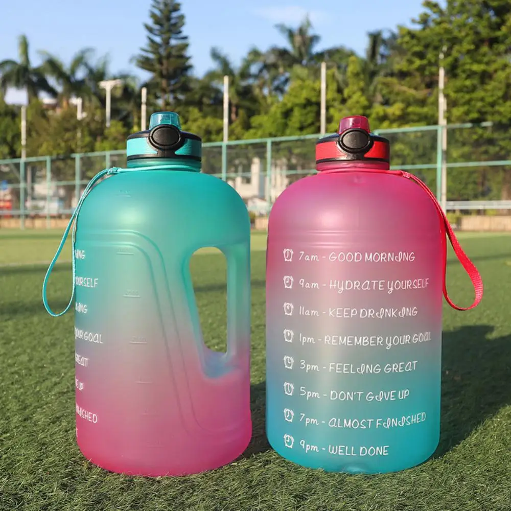 

3.78L Gallon Water Bottle Motivational Water Cup Outdoor Sports Plastic Cup Large Capacity Water Bottles Fitness Jug Drinkware