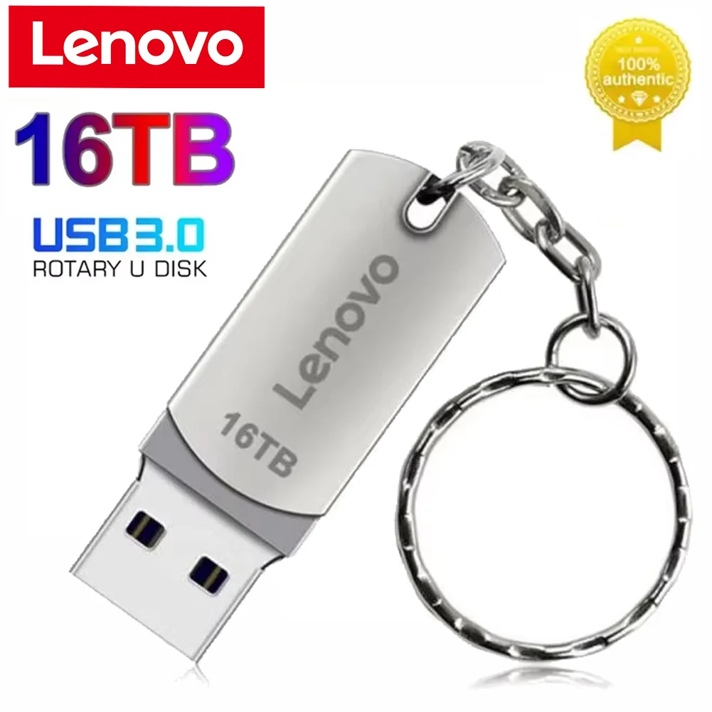 Lenovo Metal 16 ТБ U-диск-флешка USB 3.0 Высокоскоростная передача файлов 8 2 Сверхбольшая
