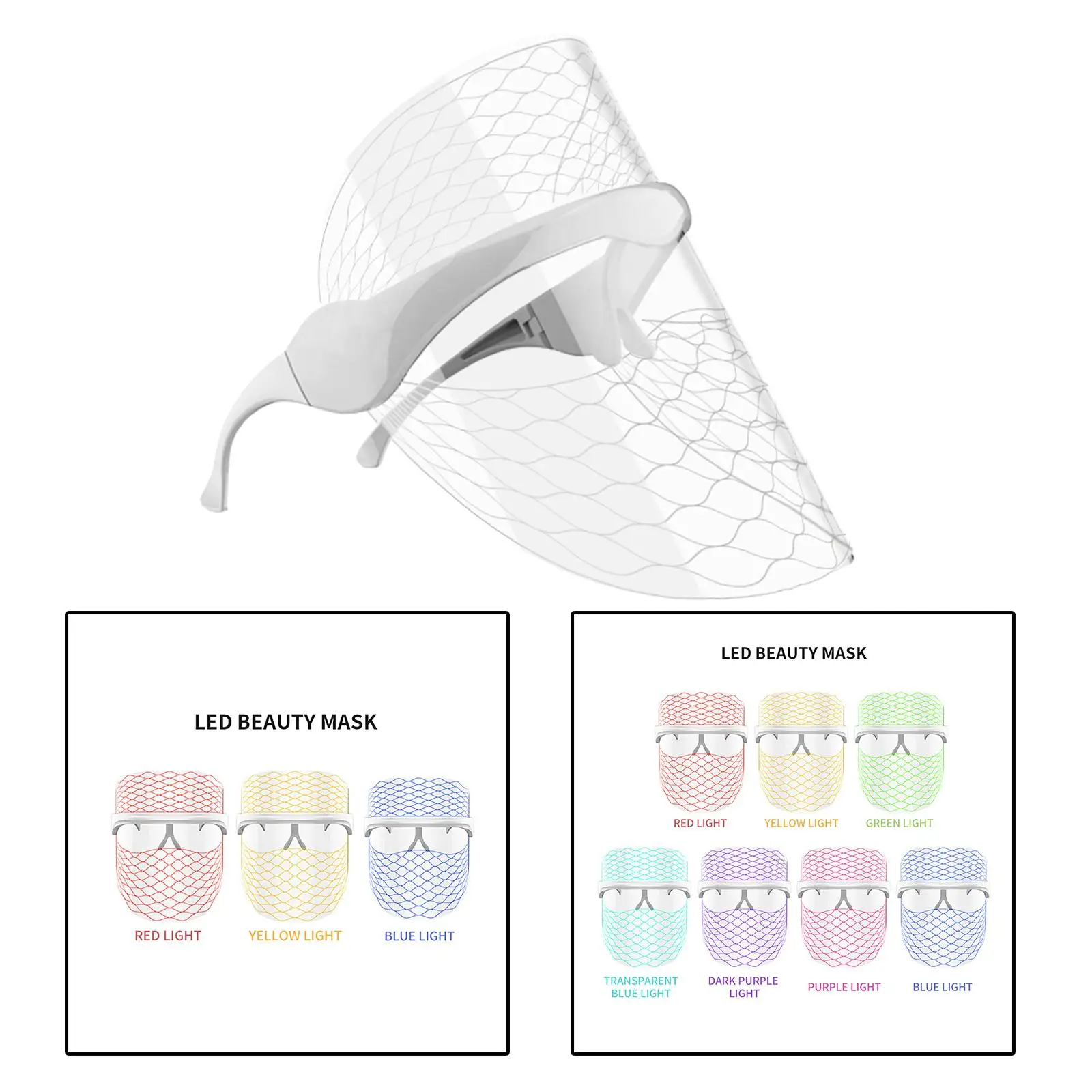 

LED Face Mask Anti-Aging Wireless Light Facial Mask for Home Skin Care Christmast Festival