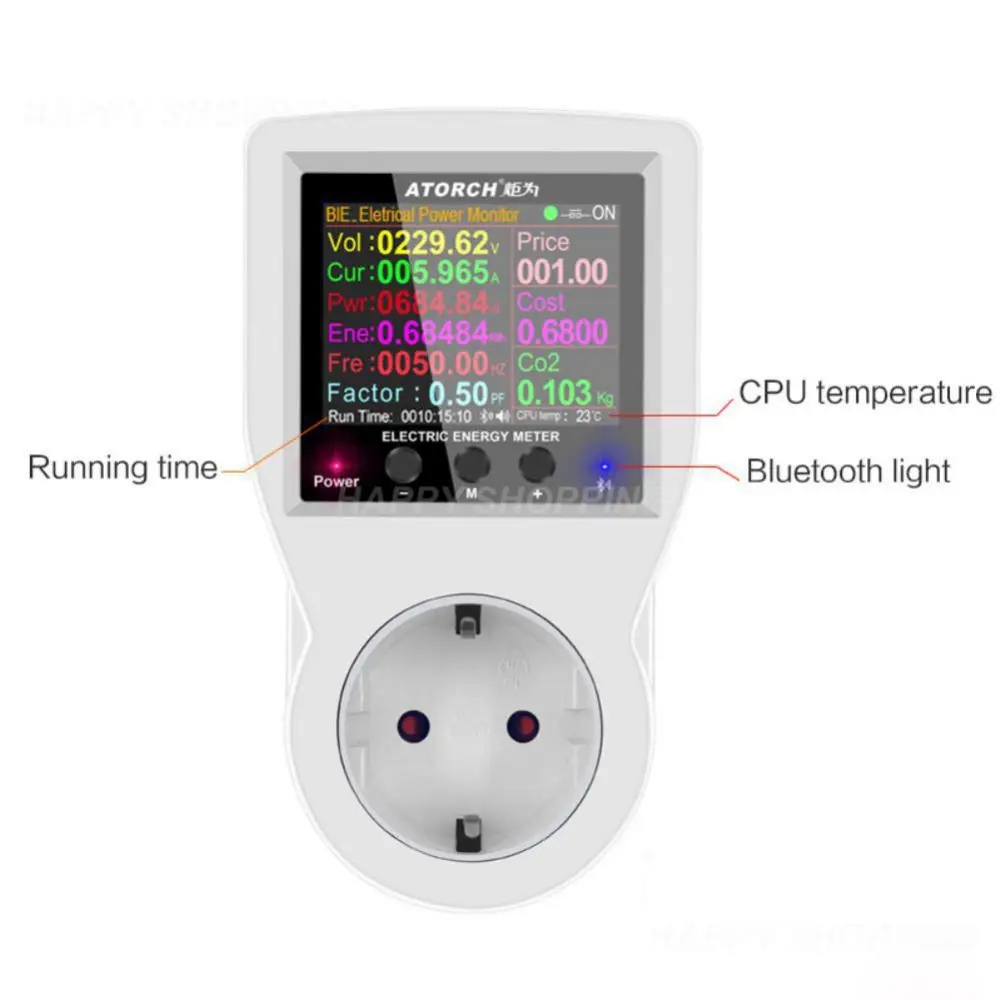 

Eu Us Au Uk Fr Plug Ac85265v 3680w Remote Control Power Outlet Electrical Socket Digital Wattmeter Meter