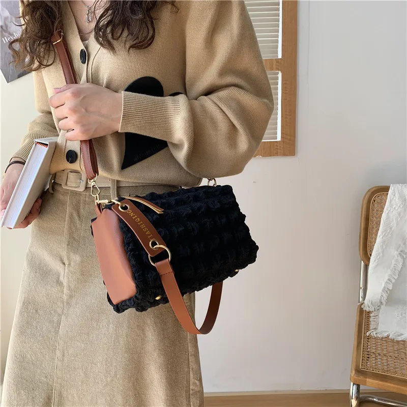 

Women Crossbody Bag Large Capacity Derivative Stitching Patchwork Shoulder Bag