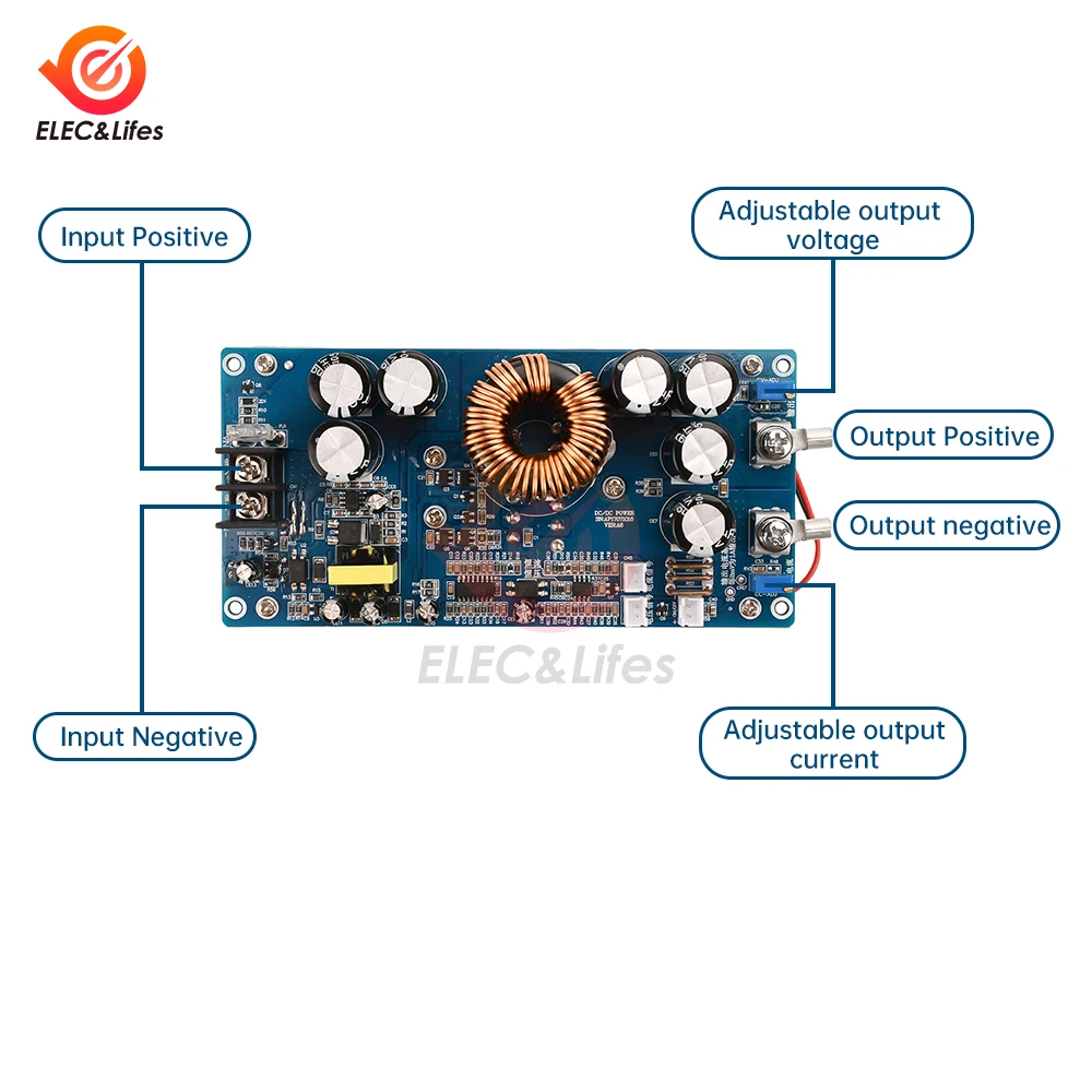 DC-DC понижающий преобразователь постоянного напряжения и тока модуль 20 В-70 В в