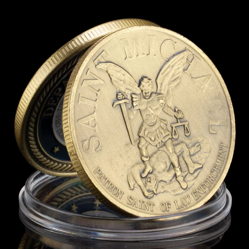 Отдел правосудия Домина Простоция Сувенирная монета с блестками Позолоченная