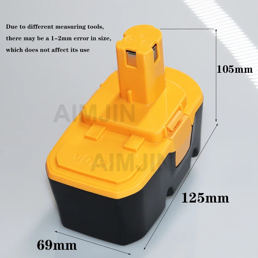 Фото Аккумулятор P101 ABP1801 ABP1803 BPP 1820 для электроинструментов Ryobi 18V, сменный, 4800 мАч, P100 №3