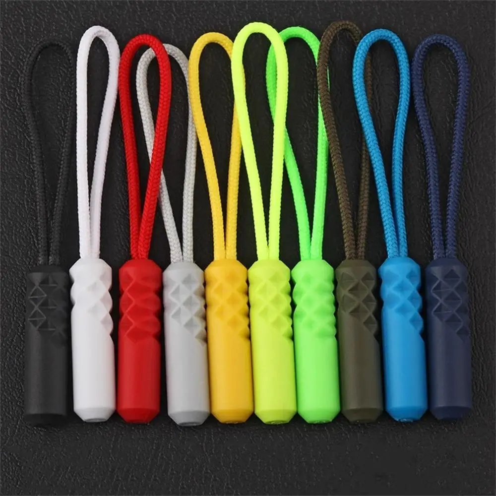 

10Pcs Anti-theft Zipper Coats Jackets Bag Accessories Zip Cord Tent Zippers Pull Rope Zipper Replacement Clip