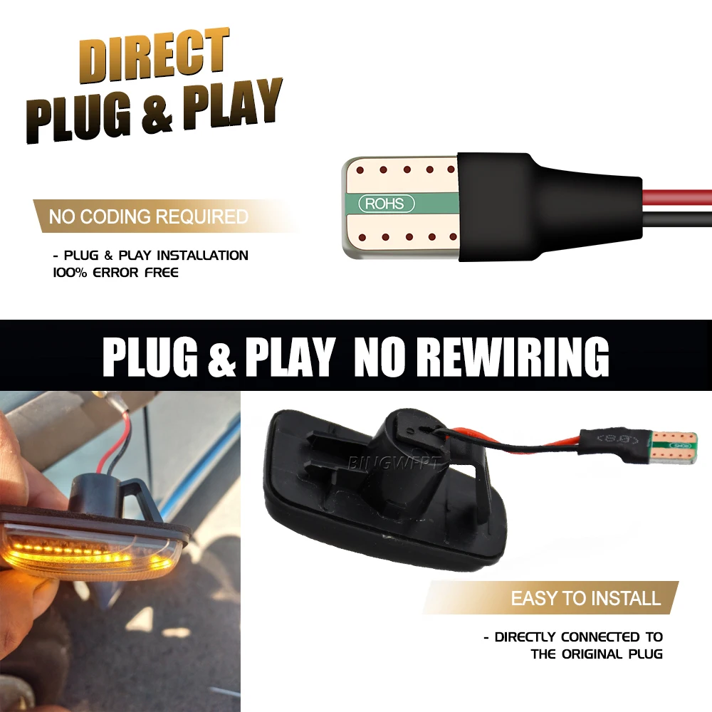 2 шт. динамические боковые фонари для Peugeot 306 106 406 806 Citroen XM ZX Break Xsara Xantia Fiat