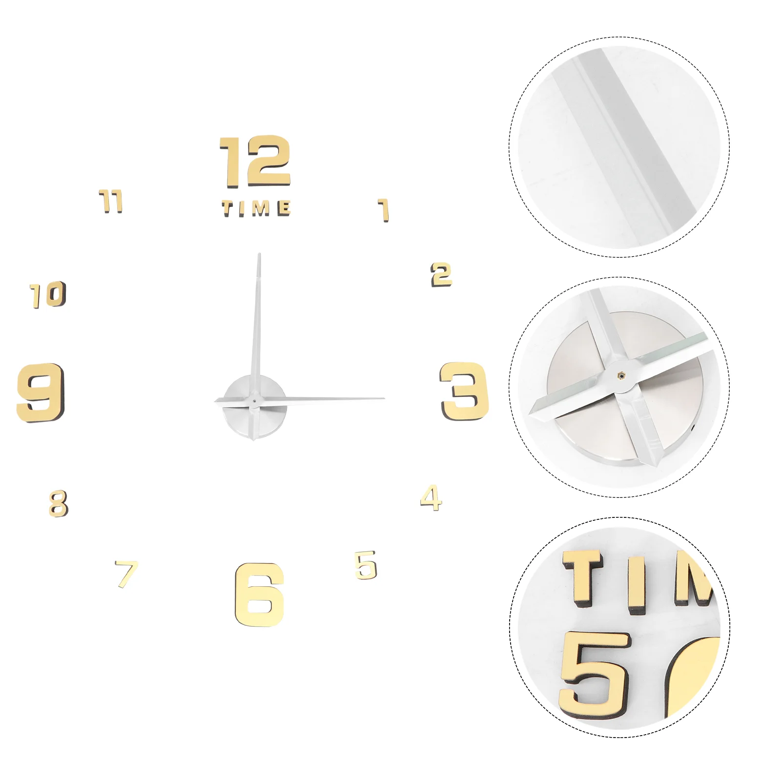 

Large Wall Clocks Decorative Decal DIY Sticker Watch Digital Mural Self Made