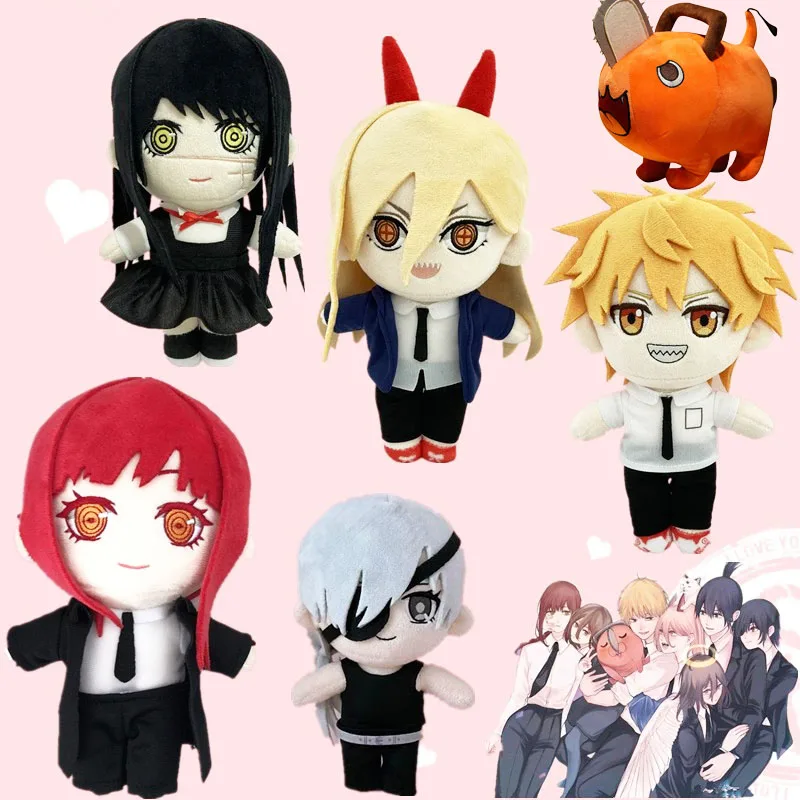 

Chainsaw Man Plush Toy Makima Stuffed Doll Makima Quanxi Denji Power Mitaka Asa Pochita Soft Figure Cosplay Props Kids Fans Gift