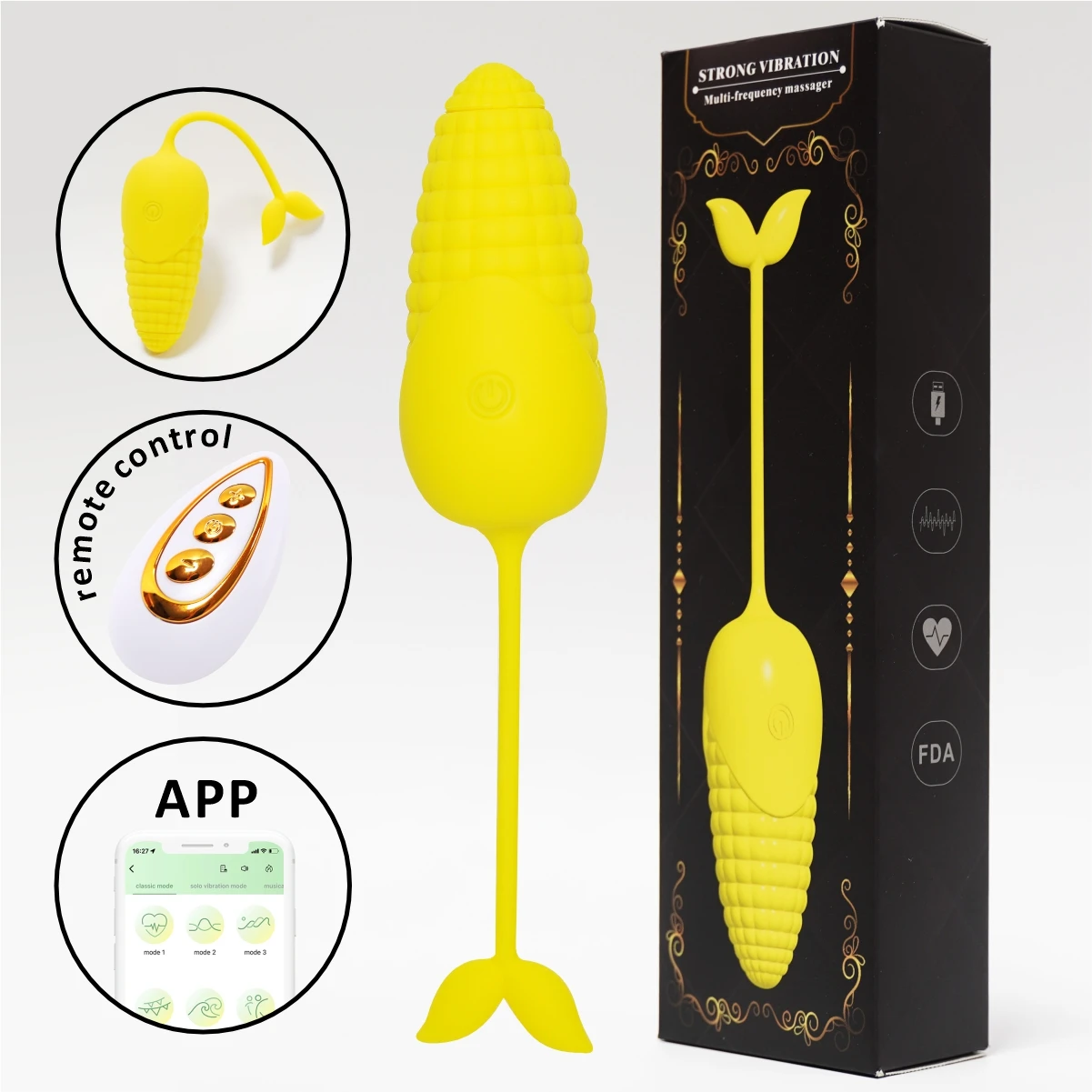 Przenośny wibrator sterowany Bluetooth dla kobiet stymulator łechtaczki kształt jajka z funkcją punktu G dorosłych