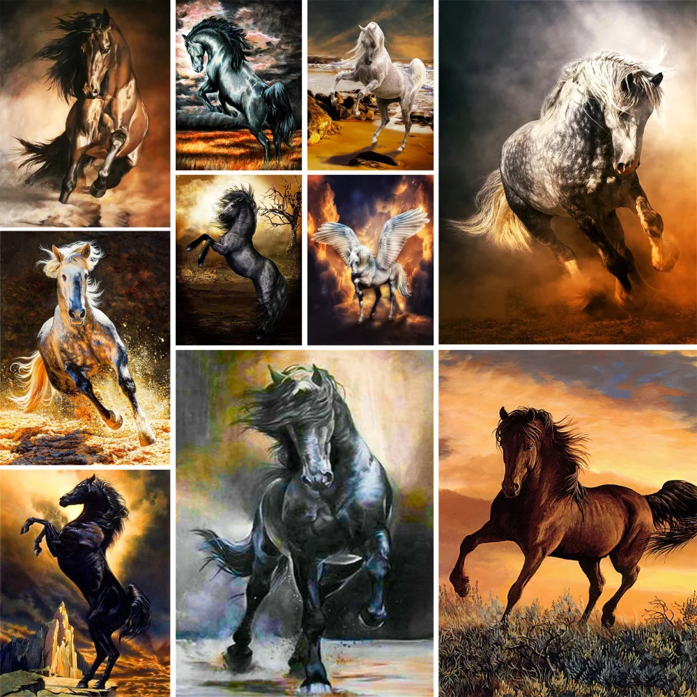 

Набор для рисования по номерам на холсте лошадь, 40 х50 см