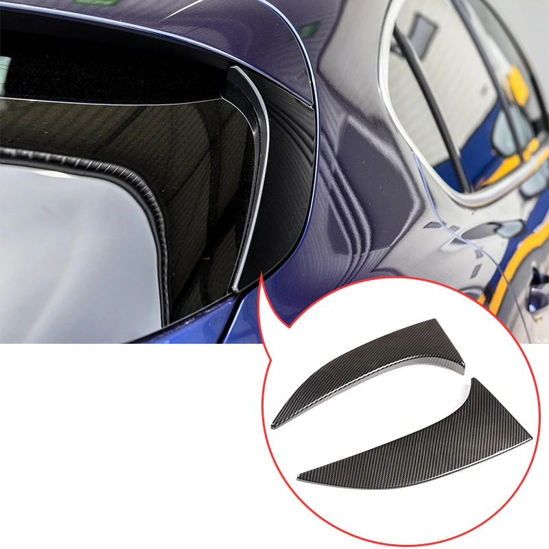 

Для Alfa Romeo Stelvio 2017 2018 2019 2020 ABS треугольник из углеродного волокна задняя дверь декоративная панель отделка автомобильные аксессуары быстрая доставка