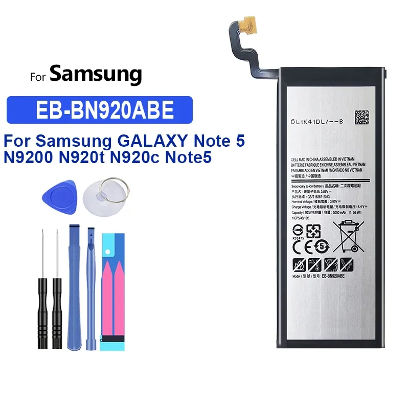 EB-BN920ABE Аккумулятор для Samsung Galaxy Note 5 N9200 N920t N920c SM-N9208