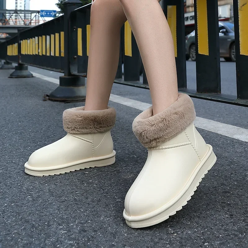 Женская обувь Уличная из хлопка водонепроницаемые женские резиновые сапоги ЭВА