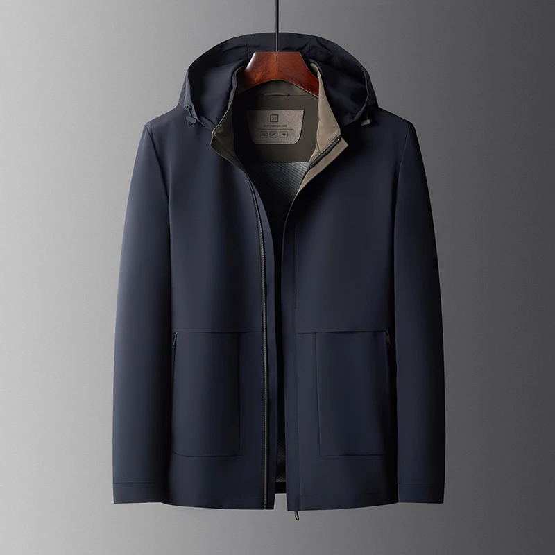 Высококачественная осенне-зимняя приталенная модная трендовая мужская куртка